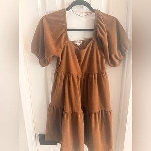Brown Corduroy Kids Dress